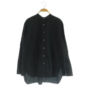 バンドカラーブラウス 長袖 00 ブラック /MY OS
