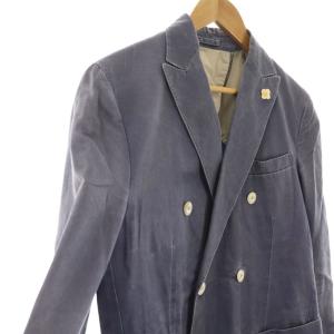 LARDINI 背抜きダブルジャケット テーラード 48 ネイビー PL36105 /HK OS