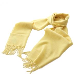 カシミヤストール マフラー フリンジ 黄色 イエロー /SS OS