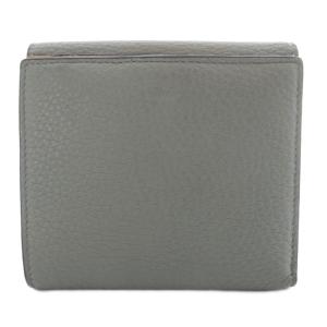 FENDI ピーカブー 財布 二つ折り ターンロック レザー バイカラー グレー ベージュ /YO7 OH
