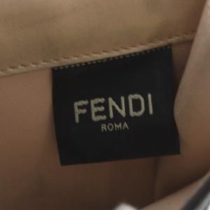 FENDI ピーカブー 財布 二つ折り ターンロック レザー バイカラー グレー ベージュ /YO7 OH