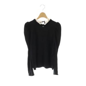 23AW 神崎恵さんコラボ 4WAYハイゲージニット セーター プルオーバー レース 38 ブラック ホワイト