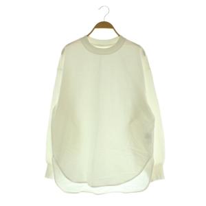 ラウンドヘムロングTシャツ カットソー ロンT 長袖 ホワイト /MY OS