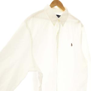 RALPH LAUREN 長袖 ボタンダウンシャツ クラシックフィット XXL ホワイト /DF OS