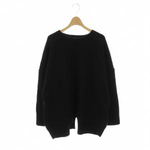vingt-trois ウールカシミヤブレンドバルキーエディターズニット セーター 46 ブラック /DO