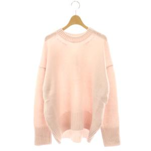 ファインウール クルーネックプルオーバー ニット セーター 長袖 M ピンク /HK OS