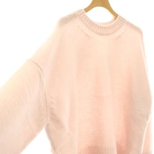 GALERIE VIE ファインウール クルーネックプルオーバー ニット セーター 長袖 M ピンク /HK OS