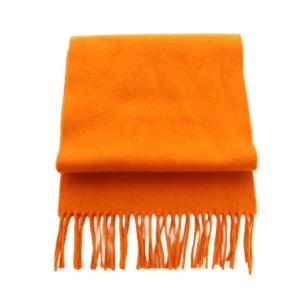 Johnstons of Elgin ジョンストンズ オブ エルガン マフラー フリンジ カシミヤ オレンジ /MI OS