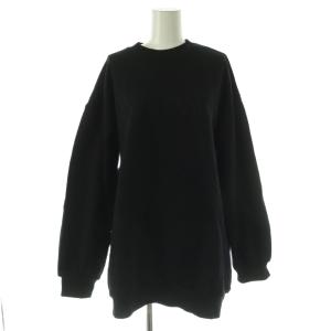 フロントロゴミニワンピース 長袖 コットン F 黒 /NR OS