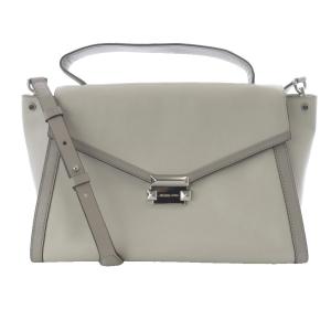 2WAY バッグ ショルダーバッグ ハンドバッグ レザー グレー /SR