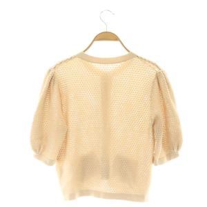 ANAYI 23AW からみクルー カーディガン ニット 38 ベージュ /DF OS