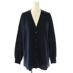 24AW 18G Vネックカーディガン ニット ネイビー /ES OS