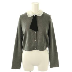 25AW デタッチャブル総針カーディガン ニット 長袖 36 グレー CWND254046 /NR OS