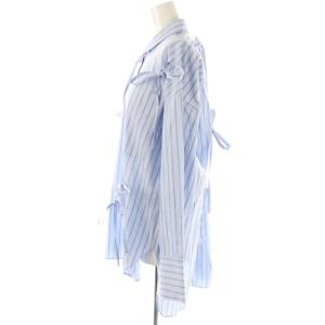 ENFOLD 25SS RIBBON SHIRT 38 ライトブルー
