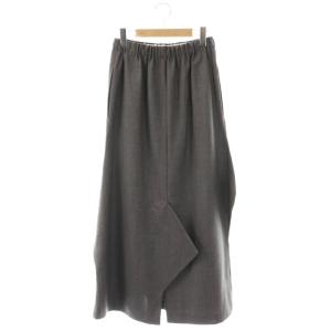 デザインロングスカート スリット 38 グレー /HK OS
