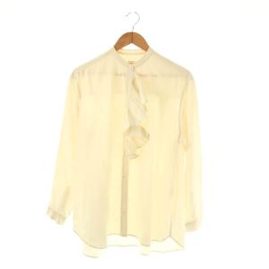 ZANINI シルク プリーツラッフル ブラウス 1 アイボリー