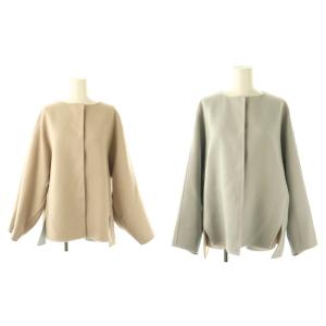 2TONEリバージャケット リバーシブル 36 ベージュ グレー