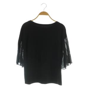 19SS スイスコットンスムースカットソー 五分袖 切替 38 ブラック /MY OS