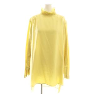 マットポプリンブラウス ハイネック プルオーバー 38 イエロー /DF OS