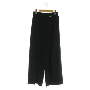 ワイドパンツ レイヤード ハイウエスト 36 ブラック /MY OS