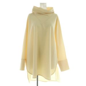 コンパクトラッセルイージーポンチョ カットソー 長袖 オーバーサイズ ドレープ 38 ホワイト /MY