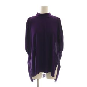 ドライスムースカットソー 38 紫 パープル バックファスナー /AG OS