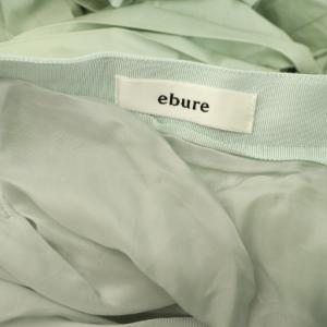 ebure ボタニカル コットンシルクスカート サーキュラー ロング 36 ライトグリーン /MY OS