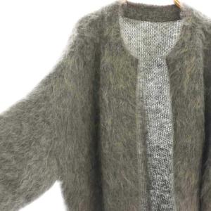 MUSE de Deuxieme Classe 24AW PORTMIX クルーネック カーディガン モヘヤ ヘアリー グレー
