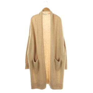 Wool Cashmere スリットカーディガン ニット 長袖 ロング ウール カシミヤ混 ベージュ /NR