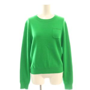 24SS コットンカシミヤ ポケットプルオーバー ニット セーター F グリーン 39-02-41-02002