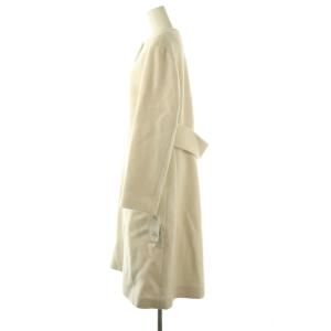 CELFORD 24AW カシミア混ノーカラーコート 38 アイボリー
