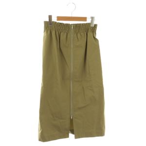 フィービー期 フロントWジップスカート タイトスカート ロング 34 カーキ /DF OS