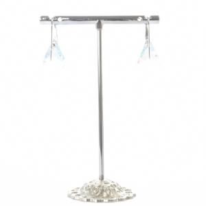 SWAROVSKI ドロップピアス 青 ブルー シルバー色 /SR