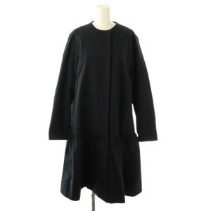 K 24SS ダブルクロスストレッチ ノーカラーコート スプリングコート 2 ネイビー /ES OS