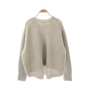 NE QUITTEZ PAS! Wool Mohair Aran Pattern Pullover ニット セーター ライトグレー /DO