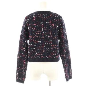 Chesty ニットセットアップ カーディガン フレアスカート F ネイビー マルチカラー /ES OS