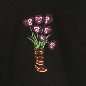 Supreme Flowers Hooded Sweatshirt S ブラック