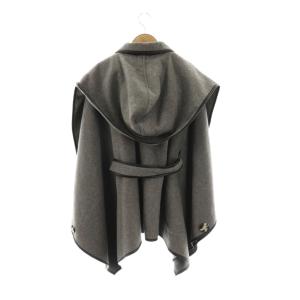 SNIDEL ポンチョコート F グレー ブラック /DO OS