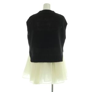 CELFORD レイヤードコードヤーンニットプルオーバー ONE ブラック /MY OS