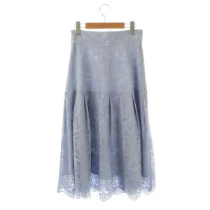 JILL STUART ビッキーレーススカート ロング フレア 2 ラベンダー /NR OS
