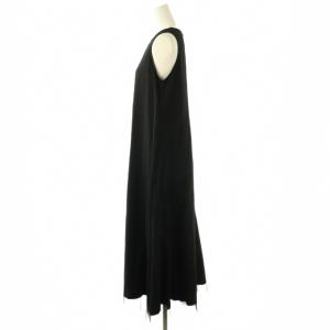 JILL STUART 24SS チュールレイヤードAラインワンピース ロング ノースリーブ 2 黒 /NR OS