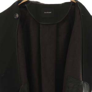 JILL STUART 23AW 裏起毛ダブルクロスコート ロング S ブラック /HK OS