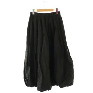 JILL STUART 24SS タフタバルーンスカート ロング フレア ナイロン 2 黒 092-4120023 /NR OS
