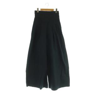 23SS コルセットディテールワイドパンツ ハイウエスト 2 ブラック /MY OS