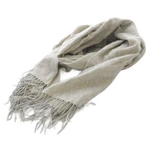 コレクション カシミヤ マフラー フリンジ グレー /SR
