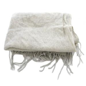 LANVIN コレクション カシミヤ マフラー フリンジ グレー /SR