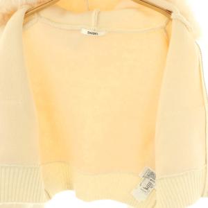 SNIDEL 24AW ファーニットフーディ パーカー クロップド 0 アイボリー /DF OS