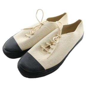 PHIGVEL MAKERS & Co. スニーカー キャンバス 8.5 オフホワイト 黒 ブラック /SS OS