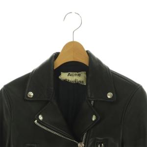 Acne Studios MOCK ダブル ライダースジャケット 32 ブラック