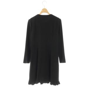 FOXEY NEW YORK リトルドレスコート ジップアップワンピース ミニ 38 ブラック 27897 /HK OS